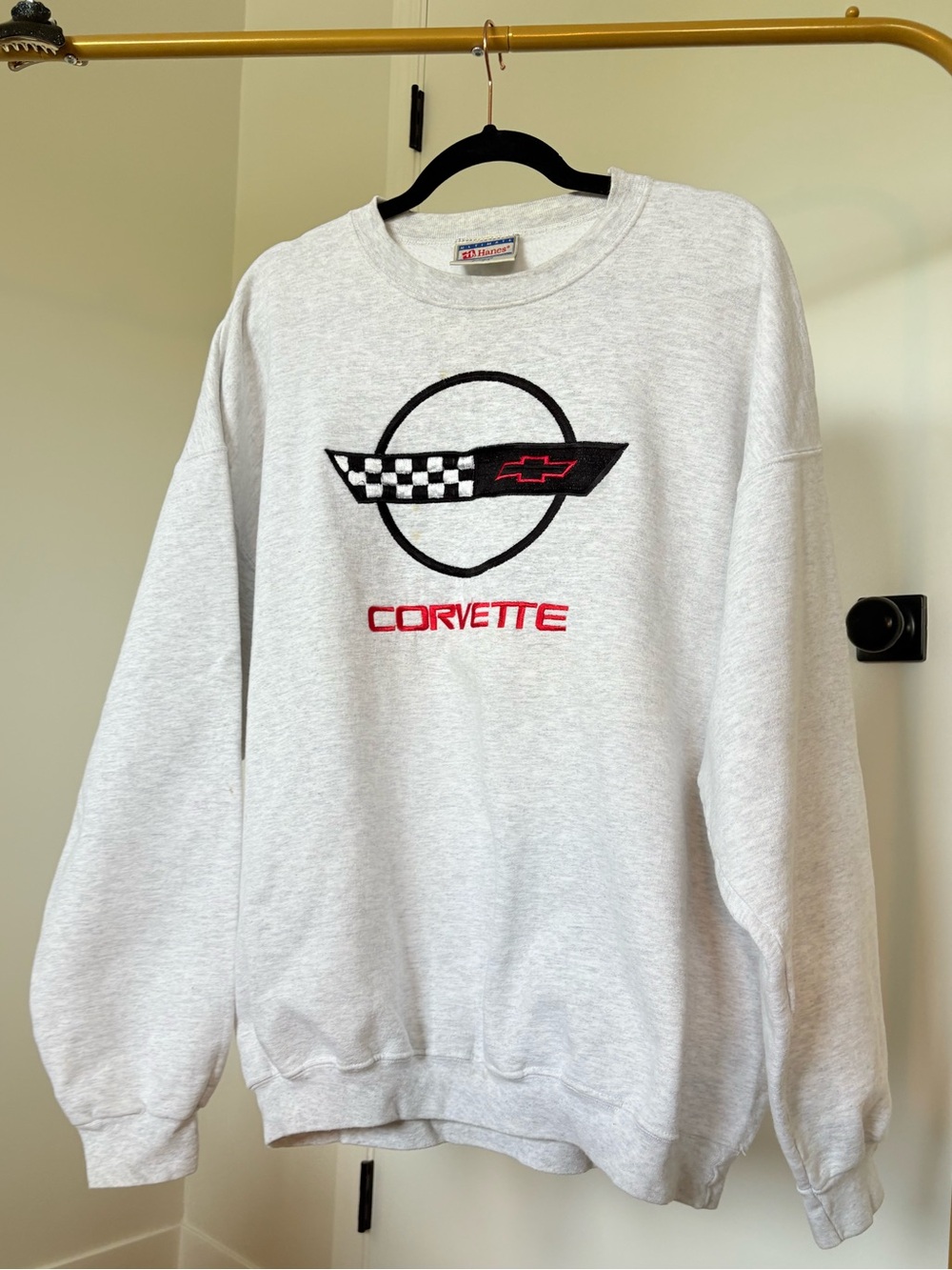 Hanes 90s Corvette Embroidered Sweatshirt